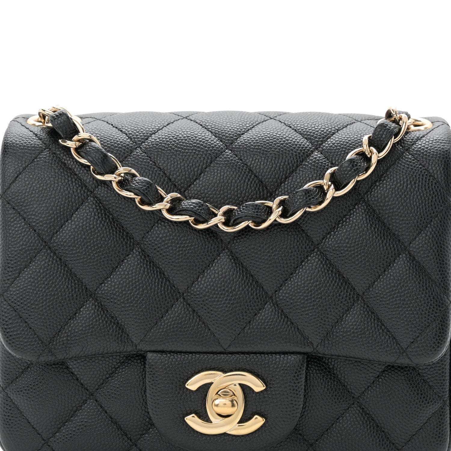 Chanel Caviar Quilted Mini Square Flap Black 8 of 10