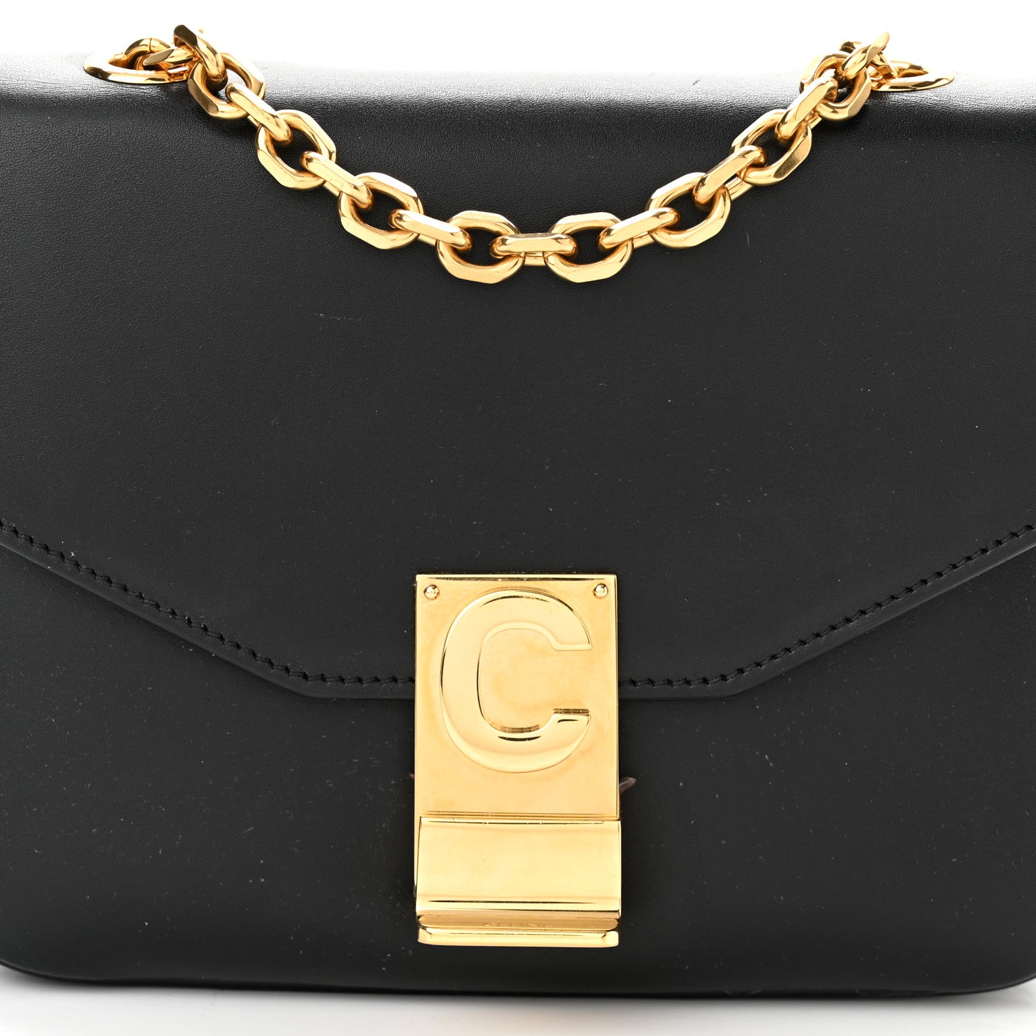 Celine Shiny Calfskin Small C Bag Black 8 of 11
