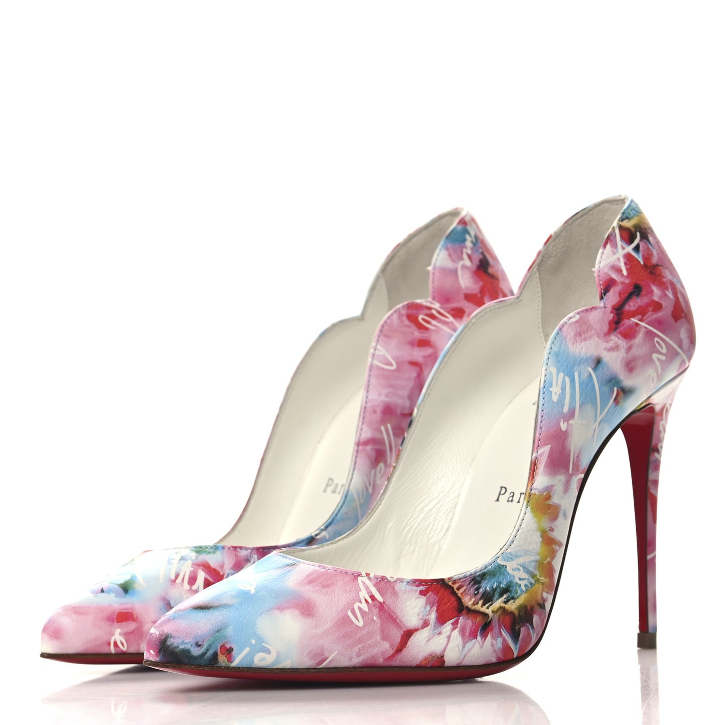 Calfskin Hot Chick 100 Pumps 35.5 White Multicolor