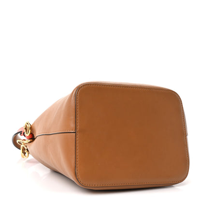 Fendi Vitello Grace F is Fendi Stamp Patch Perforated Small Mon Tresor Bucket Bag Nocciola 4 of 9