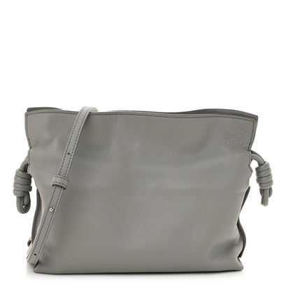 Loewe Calfskin Mini Flamenco Knot Clutch Pearl Grey 1 of 10