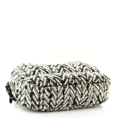 Chanel Tweed CC Camera Case Black White Grey 4 of 10