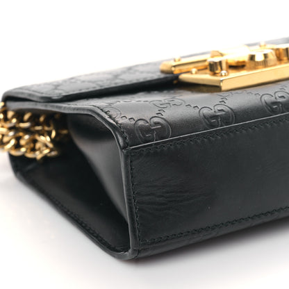 Gucci Guccissima Small Padlock Shoulder Bag Black 7 of 8