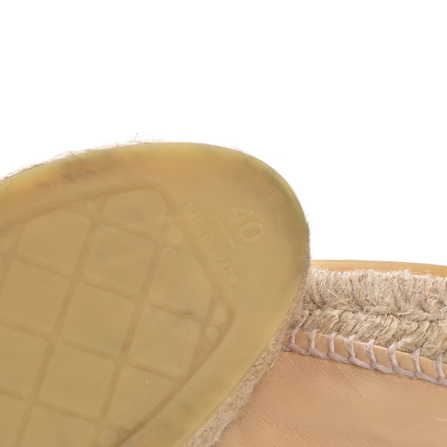 Lambskin CC Espadrilles 40 Beige Black