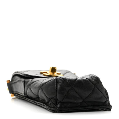 Chanel Lambskin Quilted Phone Holder Black 3 of 13
