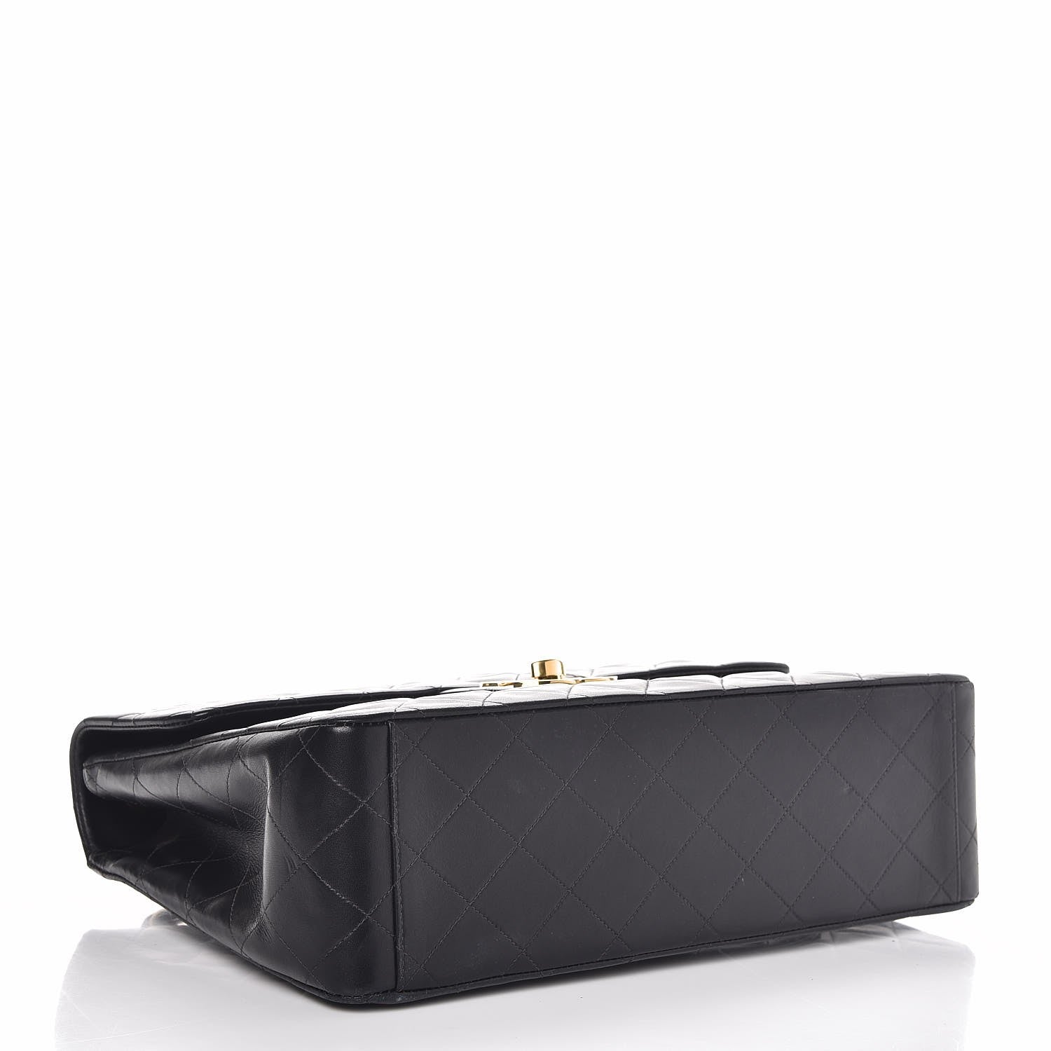 Chanel Lambskin Quilted XL Jumbo Single Flap Black 5 of 9