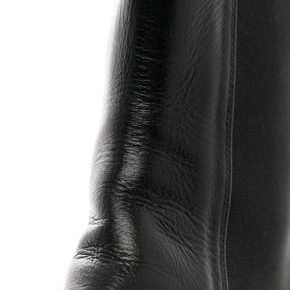 Chanel Crumpled Calfskin Patent Cap Toe Short Boots 41 Black 11 of 17