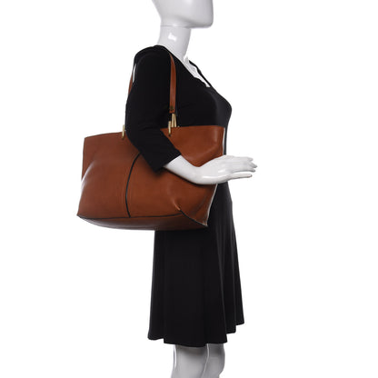 Chloe Grained Lambskin Keri Tote Caramel 2 of 10