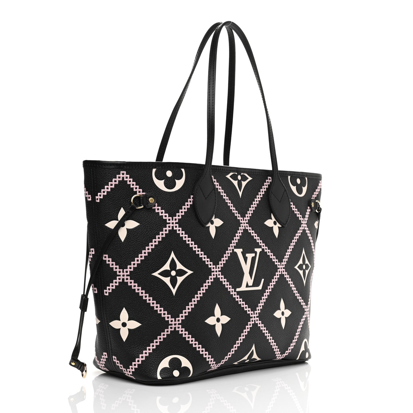 Empreinte Monogram Giant Broderies Neverfull MM Black