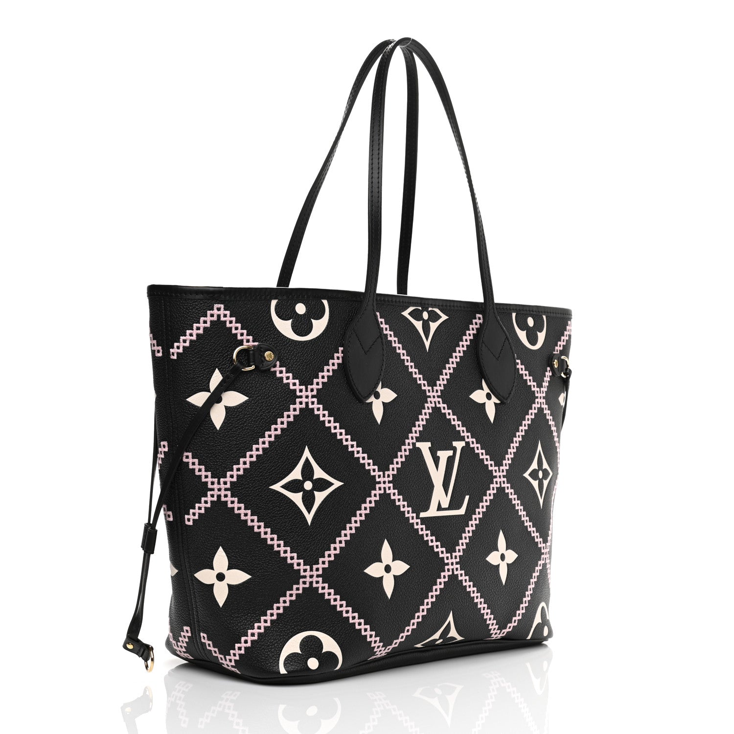 Louis Vuitton Empreinte Monogram Giant Broderies Neverfull MM Black 3 of 9