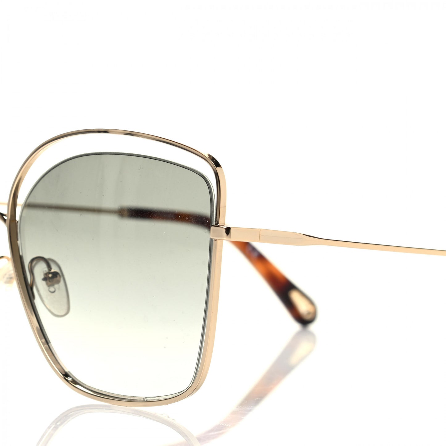 Poppy Cutout Square Sunglasses CE133S Havana Brown