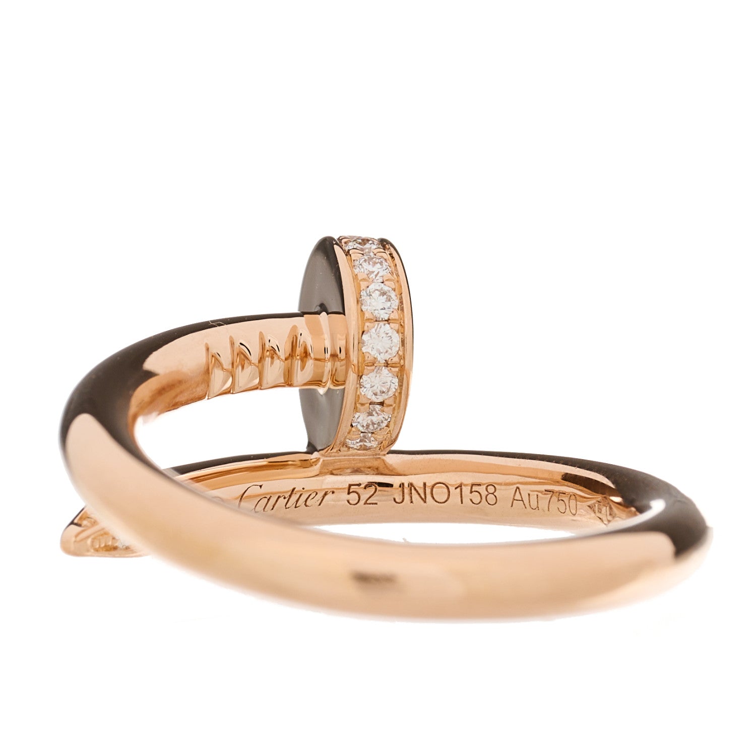 Cartier 18K Pink Gold Diamond Juste Un Clou Ring 52 6 4 of 5