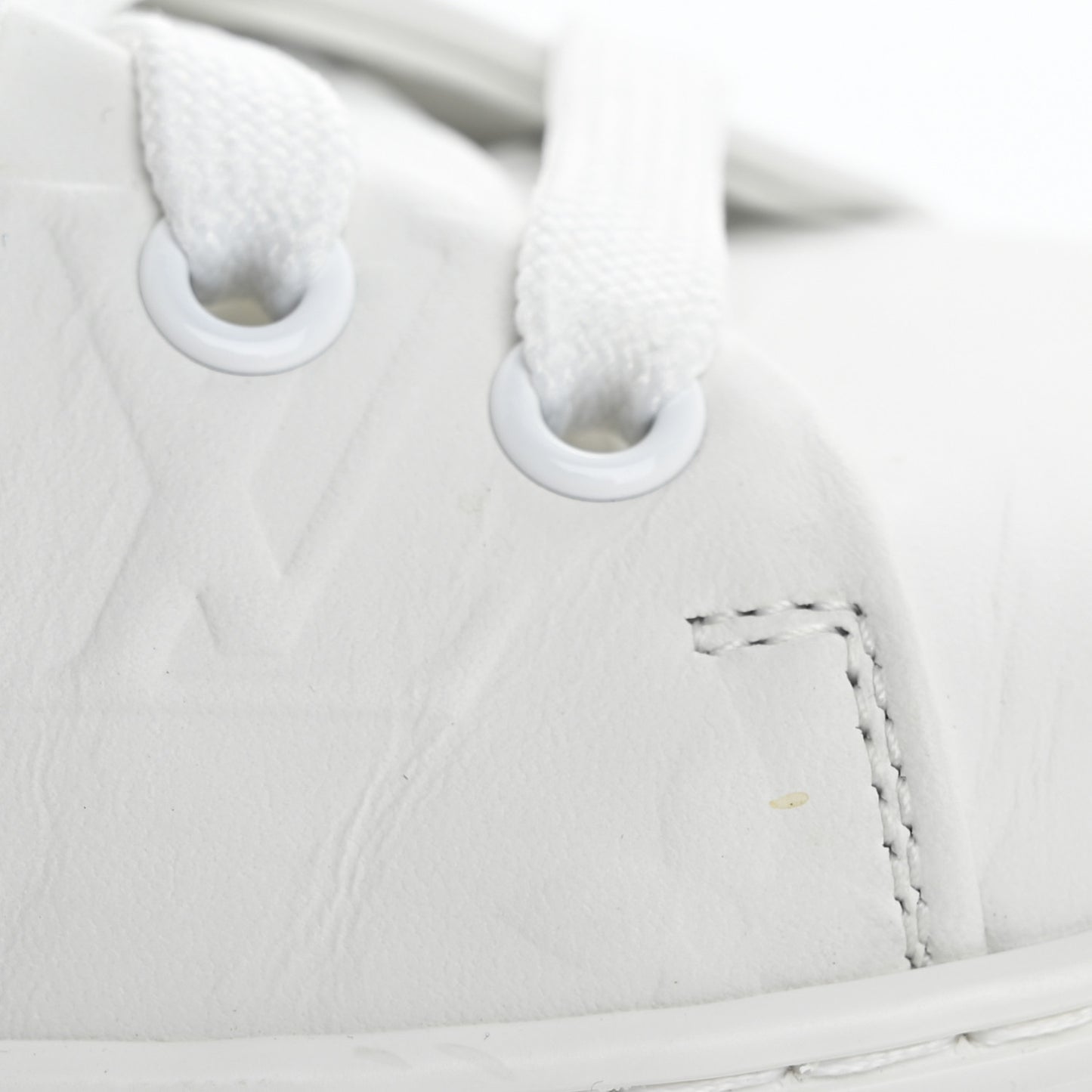 Lambskin Embossed Monogram Time Out Sneakers 39 White