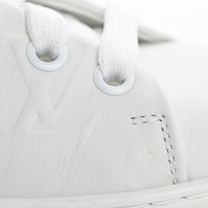 Louis Vuitton Lambskin Embossed Monogram Time Out Sneakers 39 White 10 of 13
