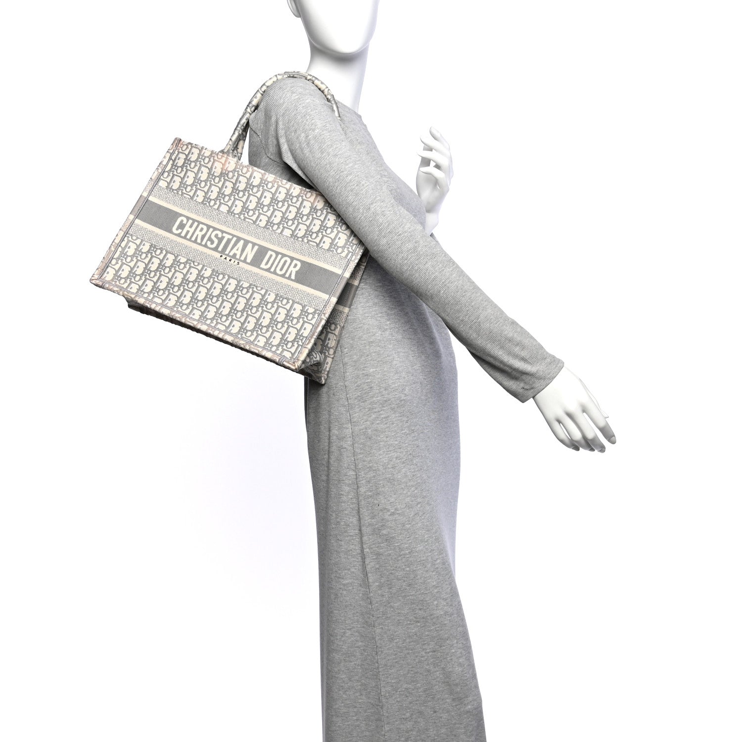 Christian Dior Oblique Medium Book Tote Grey 2 of 13