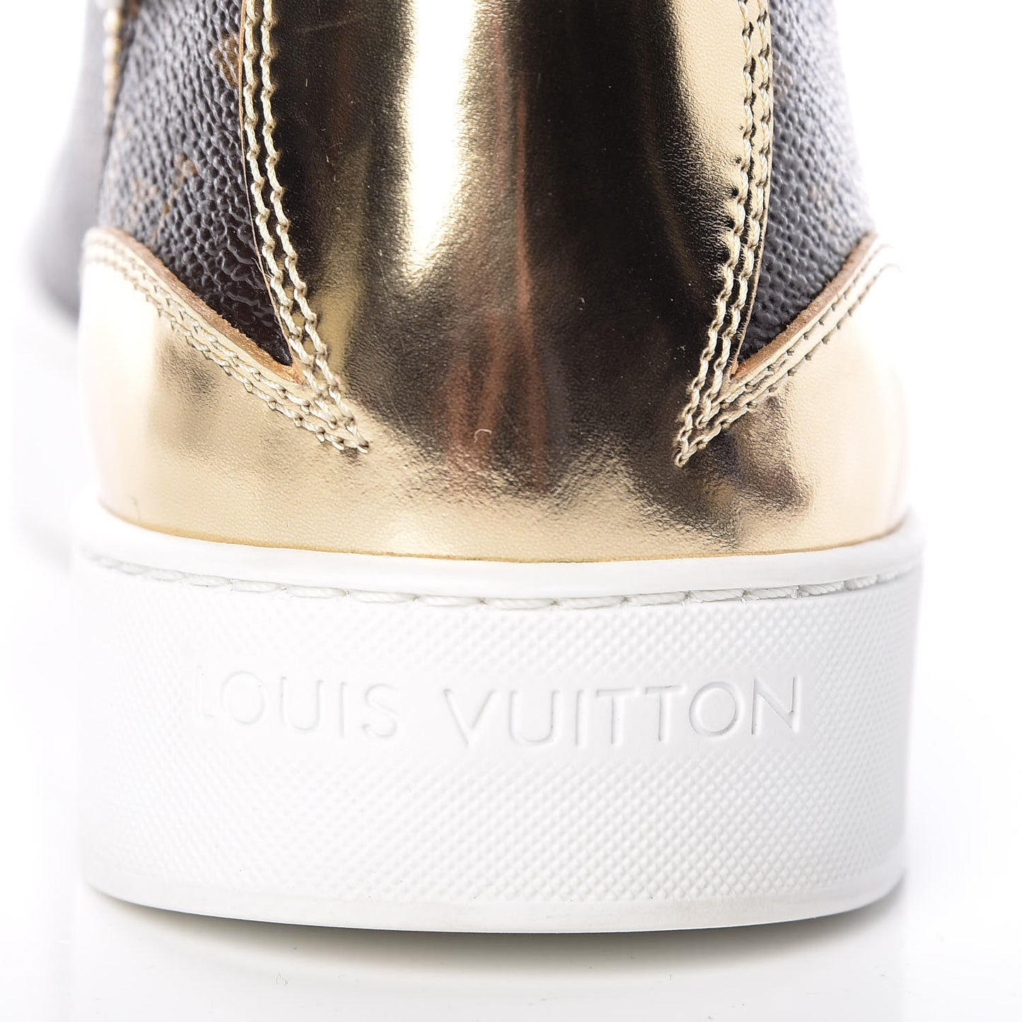 Patent Monogram Stellar Sneaker Boots 36 Gold