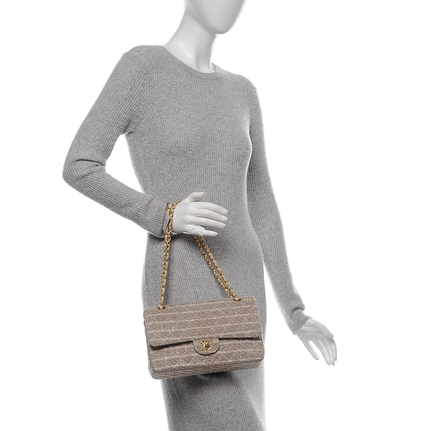 Tweed Medium Double Flap Multicolor