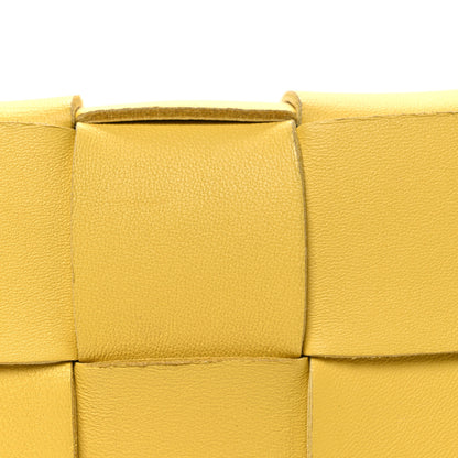 Bottega Veneta Lambskin Maxi Intrecciato Small Cassette Crossbody Bag Gold 9 of 11