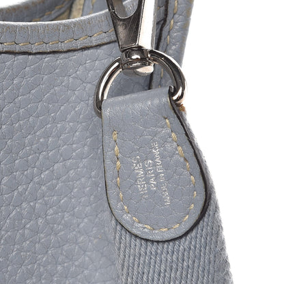 Hermes Taurillon Clemence Amazone Evelyne TPM Bleu Lin 8 of 14