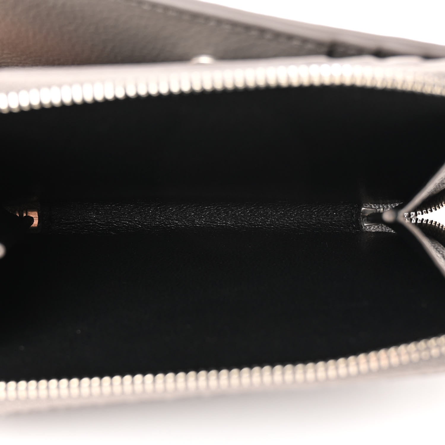 Saint Laurent Grained Calfskin Rive Gauche Compact Zip Around Wallet Fog 5 of 9