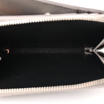 Saint Laurent Grained Calfskin Rive Gauche Compact Zip Around Wallet Fog 5 of 9