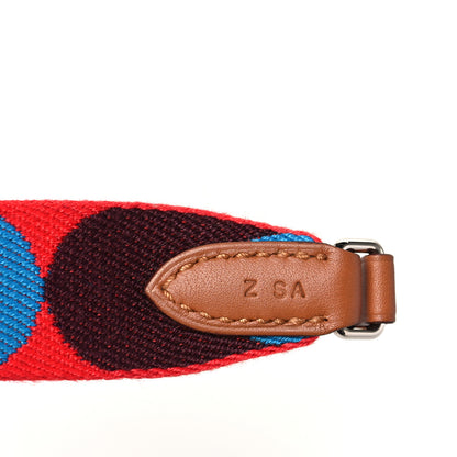 Hermes Toile Swift 25mm Sangle Flipperball To Go Shoulder Strap Rouge De Coeur Bleu Frida Gold 4 of 5