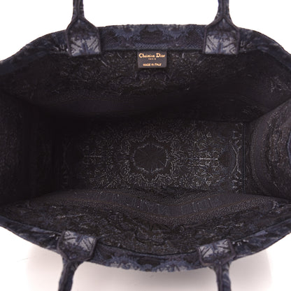 Christian Dior Canvas Embroidered KaleiDioroscopic Book Tote Blue 5 of 15
