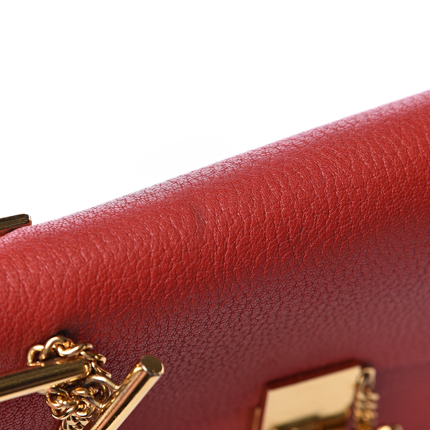Chloe Grained Lambskin Drew Shoulder Bag Plaid Red 16 of 18
