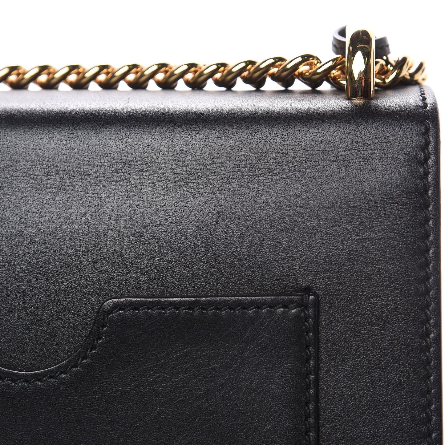 Calfskin Small Padlock Shoulder Bag Black