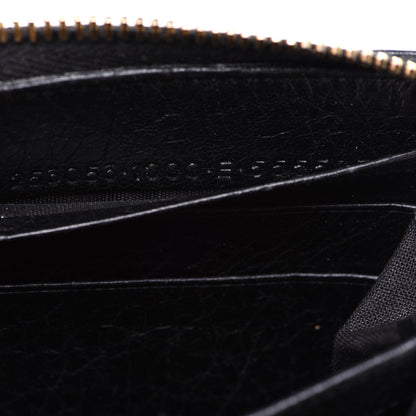 Balenciaga Agneau Giant 12 Gold Hardware Continental Zip Around Wallet Black 7 of 8