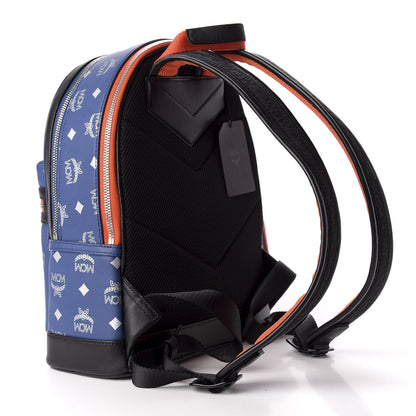 MCM Visetos Reflective Nylon Small Resnick Backpack Blue 2 of 7