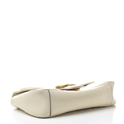 Gucci Calfskin Matelasse Small GG Marmont Shoulder Bag White 4 of 11