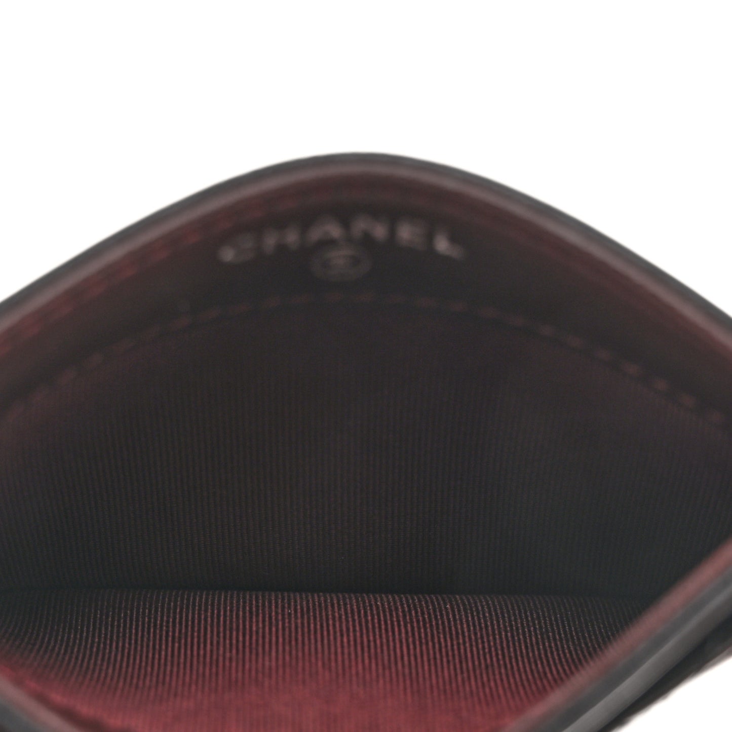 Lambskin Quilted Card Holder Black