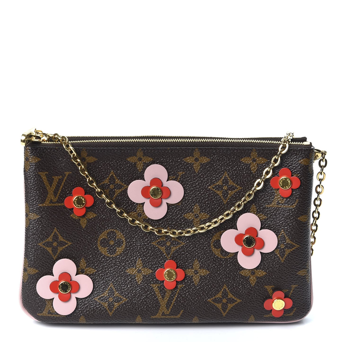 Monogram Blooming Flowers Double Zip Pochette