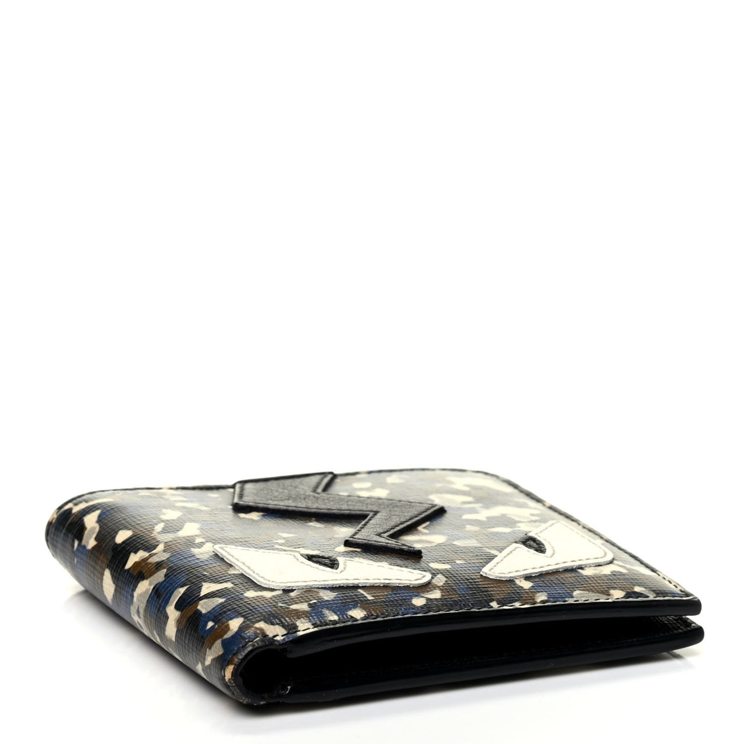 Vitello Elite Granite Monster Eyes Bi-fold Wallet Navy