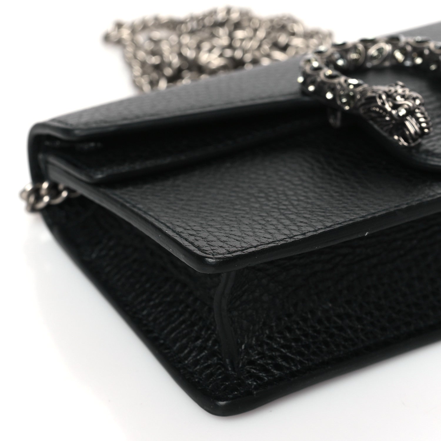 Gucci Calfskin Super Mini Dionysus Shoulder Bag Black 7 of 8