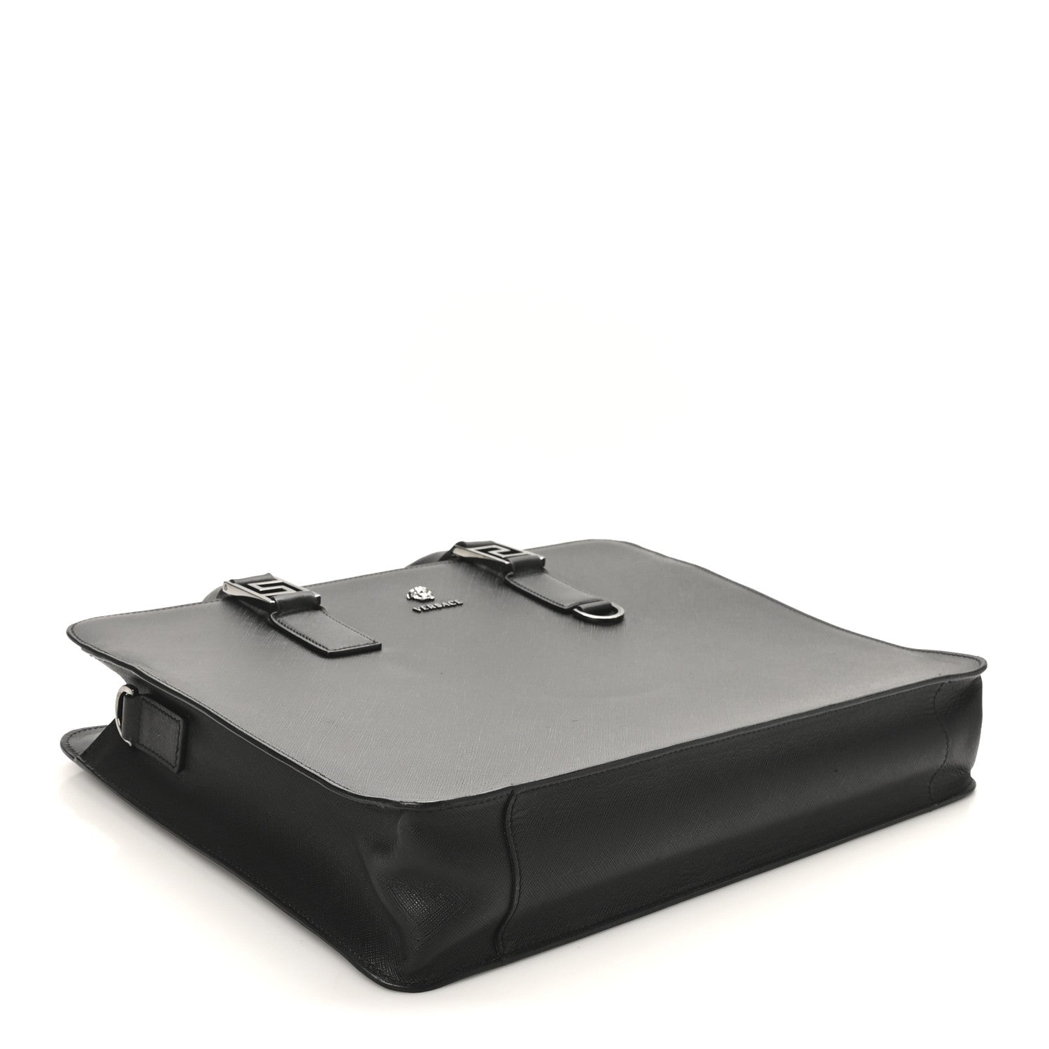 Versace Saffiano Medusa Top Handle Briefcase Black 4 of 9