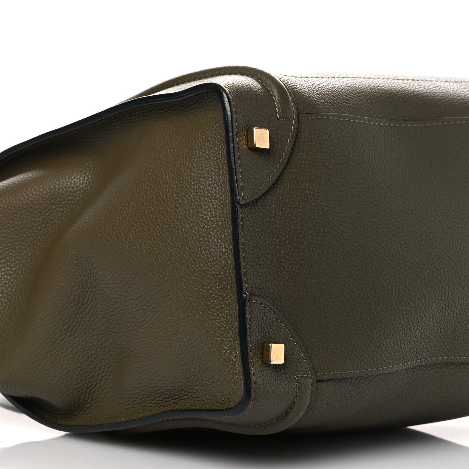 Celine Drummed Calfskin Mini Luggage Souris 9 of 11