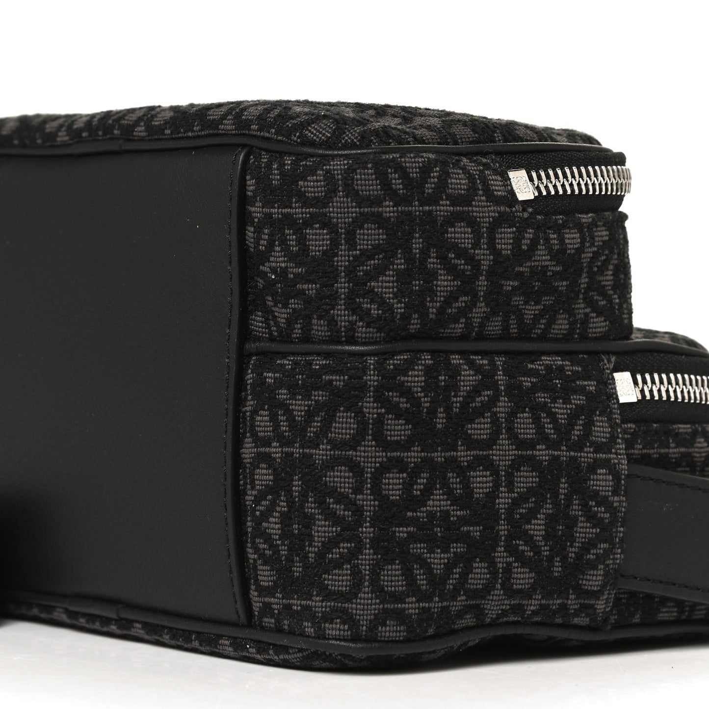 Jacquard Anagram Calfskin Mini Camera Bag Anthracite Black