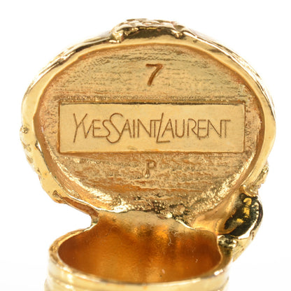 Saint Laurent Glass Cabochon Arty Ovale Ring 7 Gold Pink 4 of 5