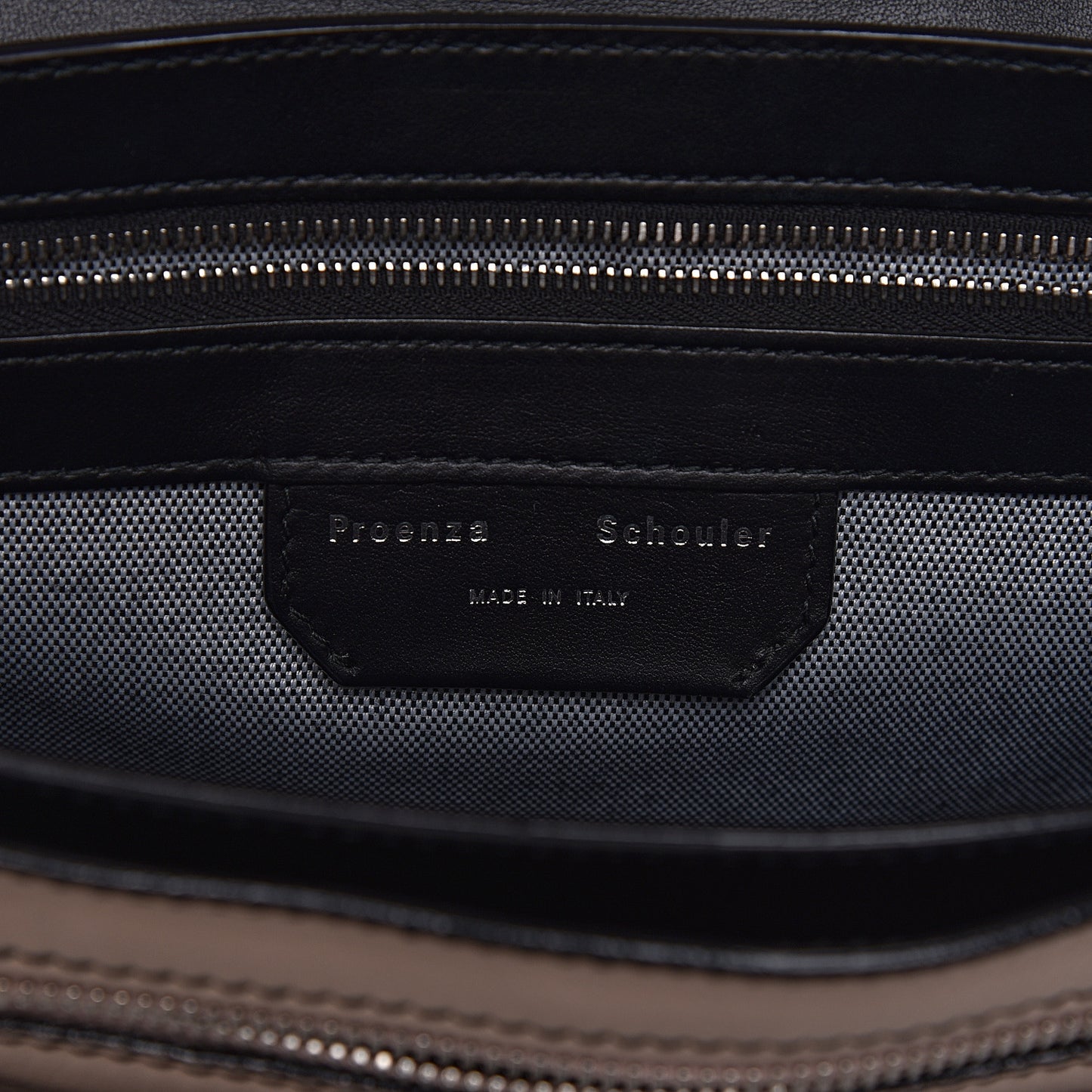 Grained Calfskin Medium Contrast Stitch PS1 Satchel Sand