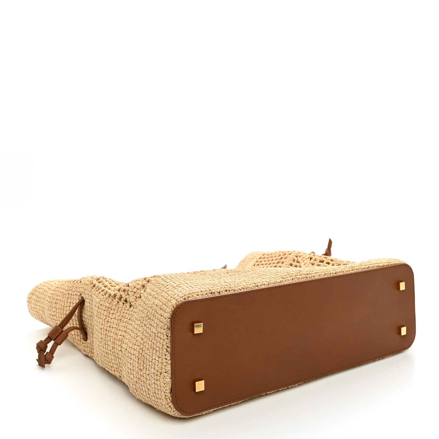 Raffia Jamie Shopping Tote Natural Brick