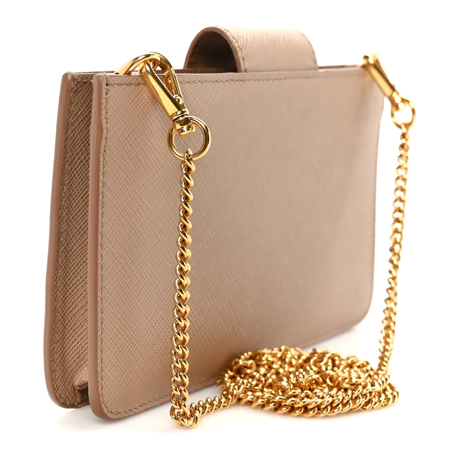 Saffiano Metal Phone Wristlet Crossbody Wallet Cammeo