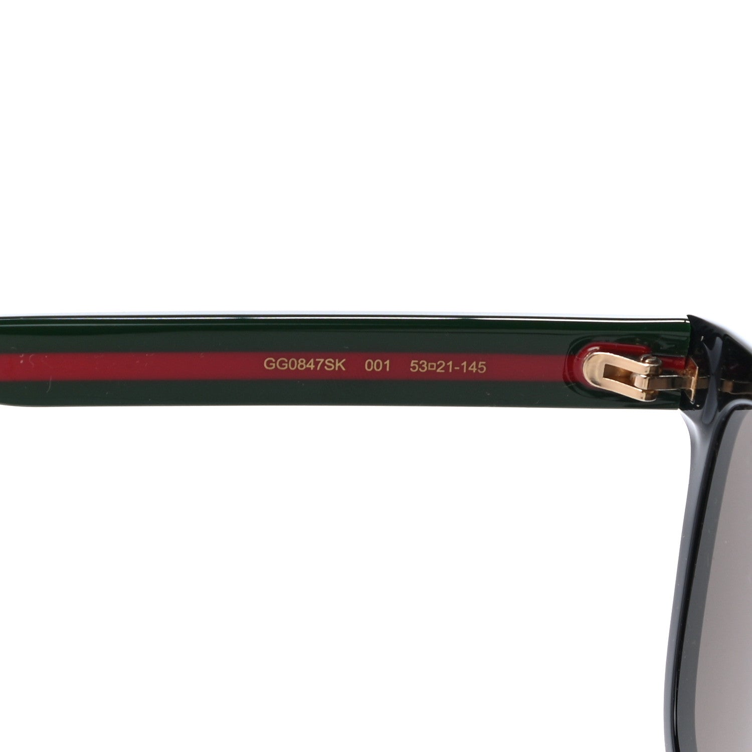 Gucci Square Eye GG Web Sunglasses GG0417SK Black 5 of 7