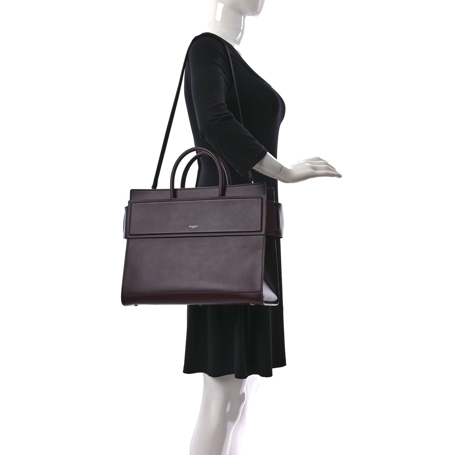 Givenchy Smooth Calfskin Medium Horizon Satchel Oxblood 2 of 9