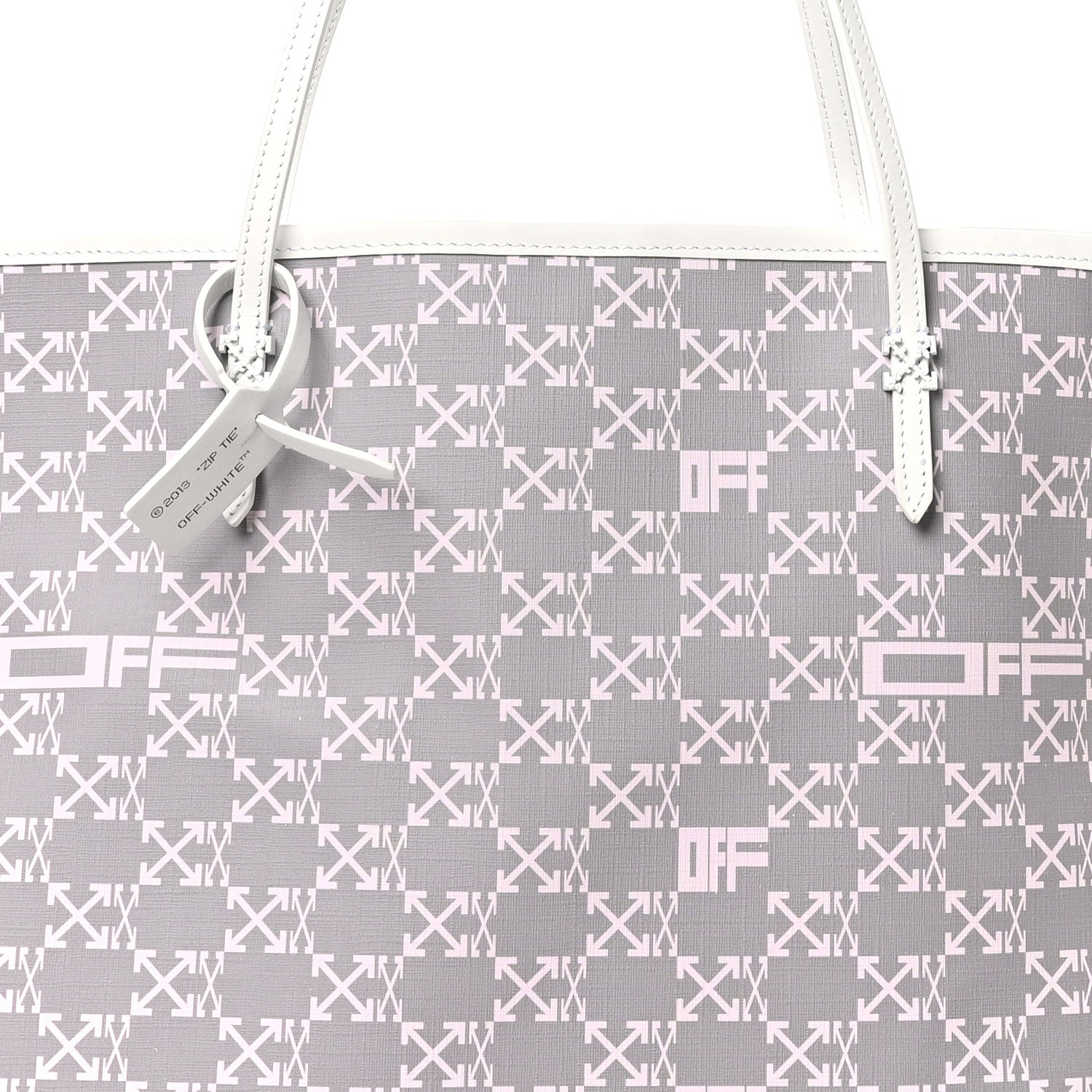 Off-White Coated Canvas Arrow Print Day Off Tote Bag White 8 of 10