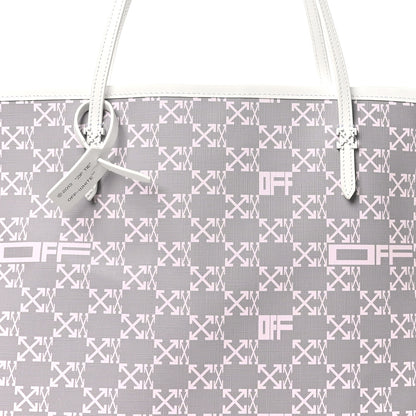Off-White Coated Canvas Arrow Print Day Off Tote Bag White 8 of 10