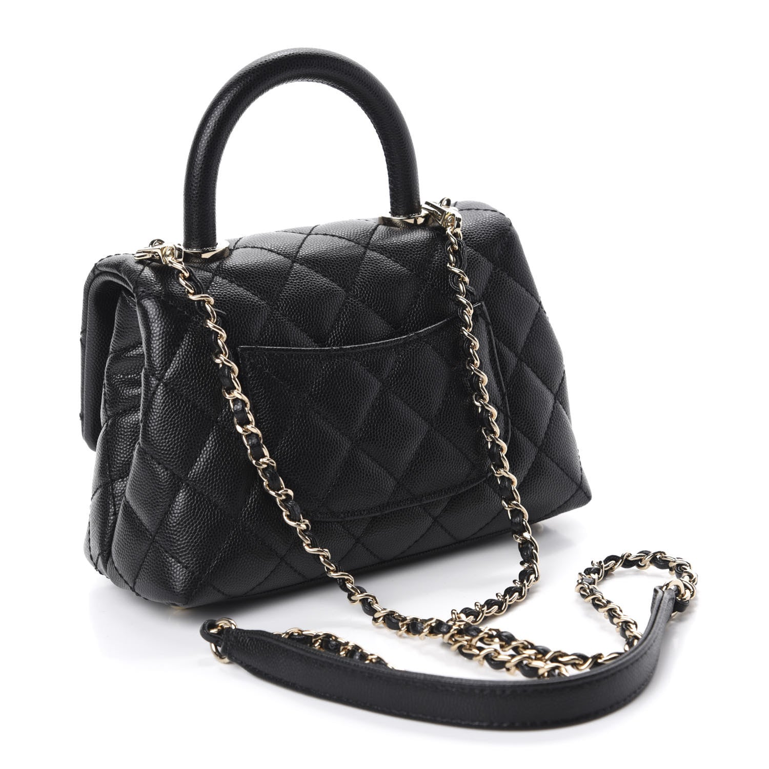 Chanel Caviar Quilted Extra Mini Coco Handle Flap Black 3 of 11
