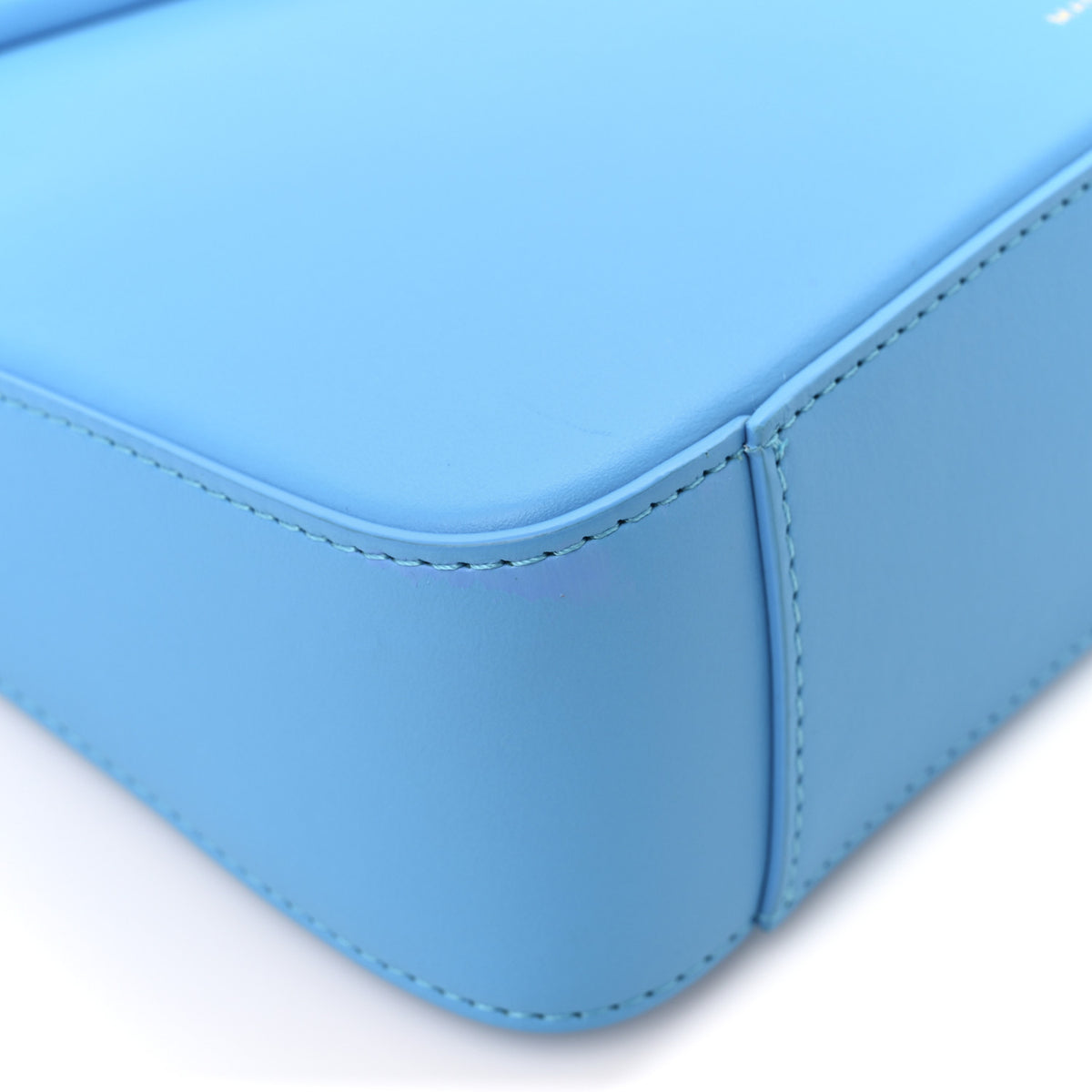 Mansur Gavriel Smooth Calfskin Mini Frame Bag Blue 9 of 9