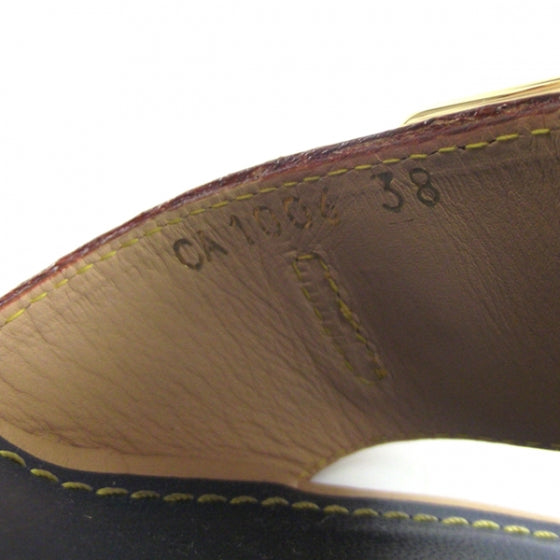 Louis Vuitton Denim Wedge Heels 38 Blue 7 of 8